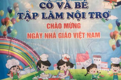 Cháu cháu thi nấu ăn chào mừng ngày 20/11